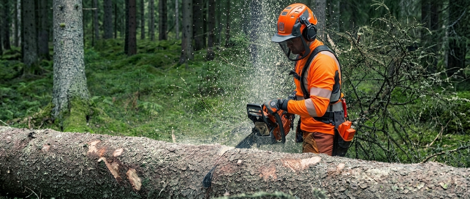 Trabajo forestal con motosierra TODO MOTOSIERRAS